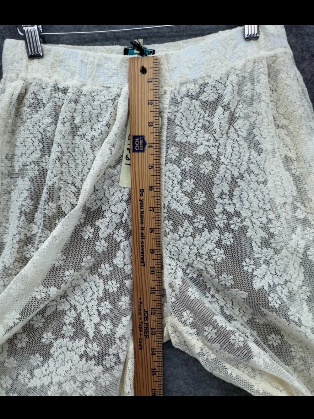 Lace Tiered Wide-Leg Pants - Cream - Picture 6 of 9